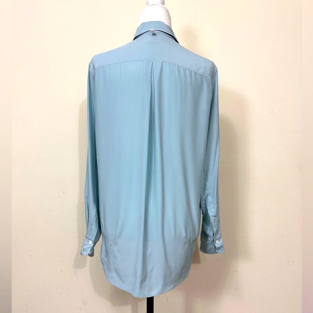 EUC FLAWLESS rag & bone Pure Silk Hidden Buttons Up Long Sleeves Shirt Top S/M - Picture 10 of 15